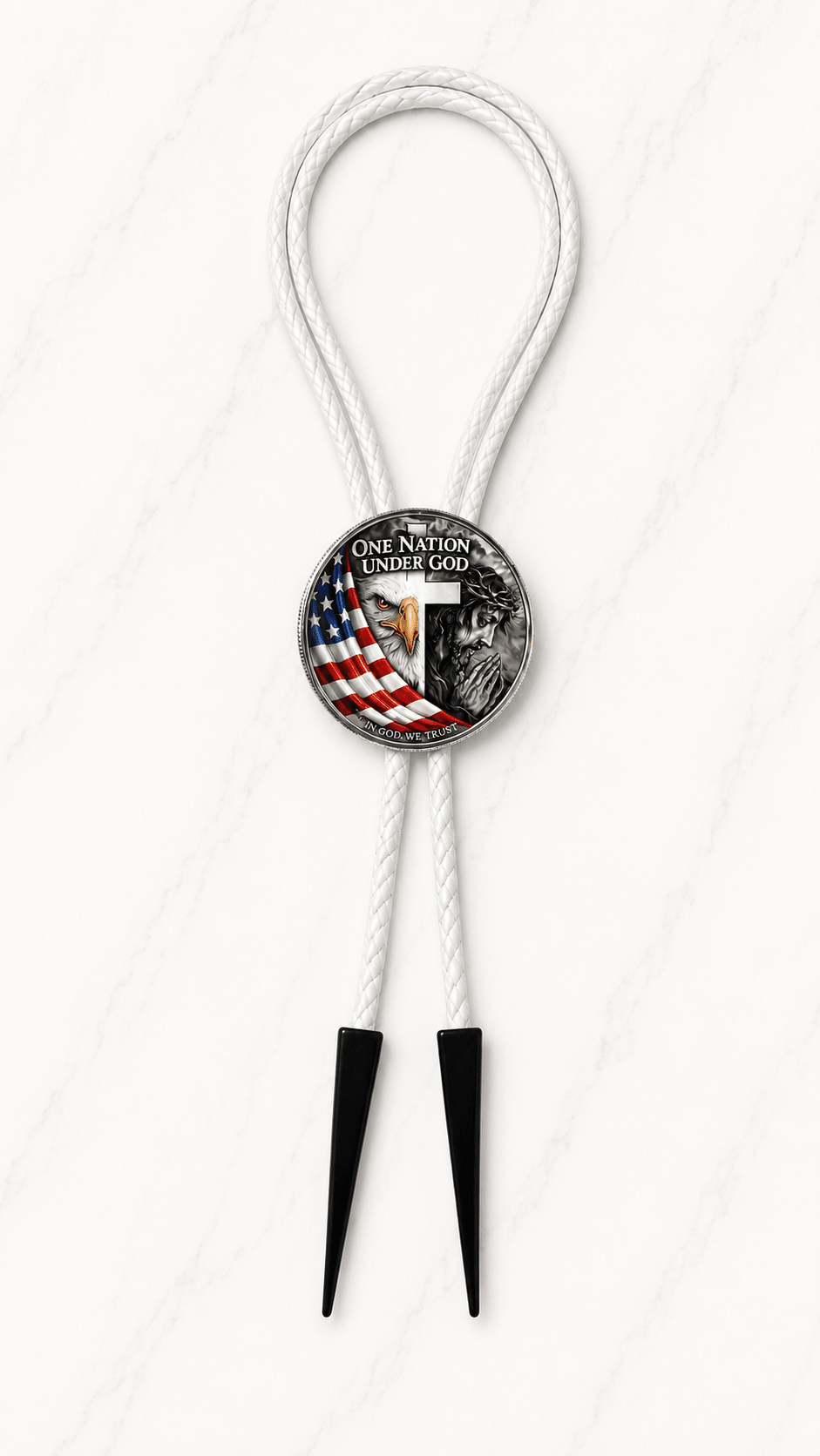 250 Years Of Blessings Bolo Tie (Side B) ~ Limited Edition U.S. Semiquincentennial Commemorative Bolo Tie - MIKE'S CUSTOM BOLOS
