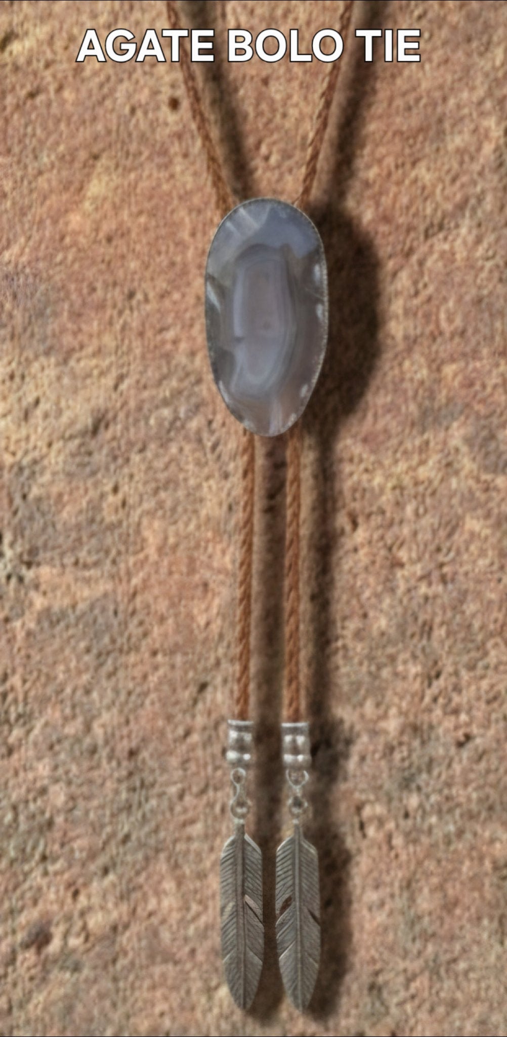 AGATE BOLO TIE ~ MIKE'S CUSTOM BOLOS