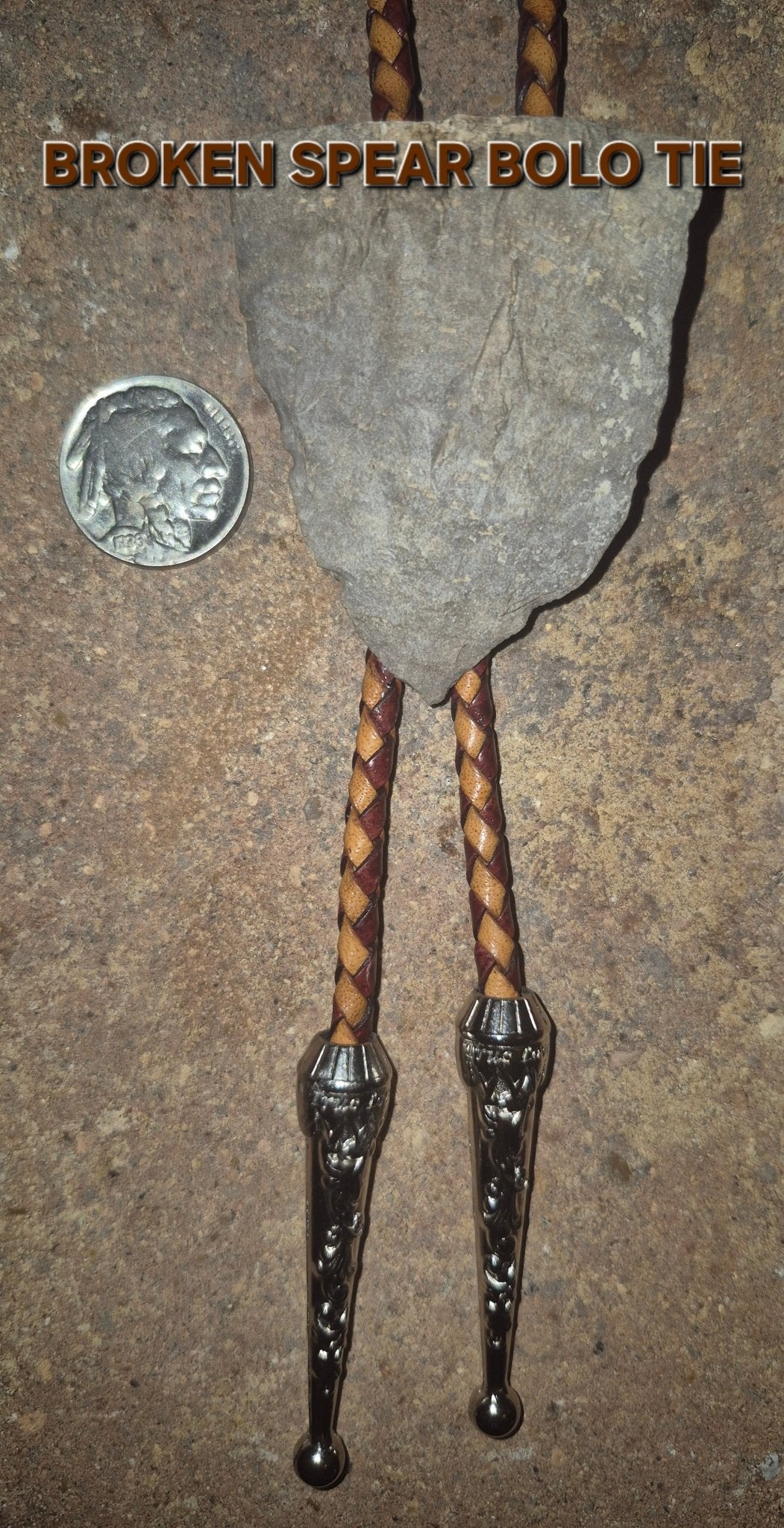 THE ANCIENT BROKEN SPEAR BOLO TIE - MIKE'S CUSTOM BOLOS