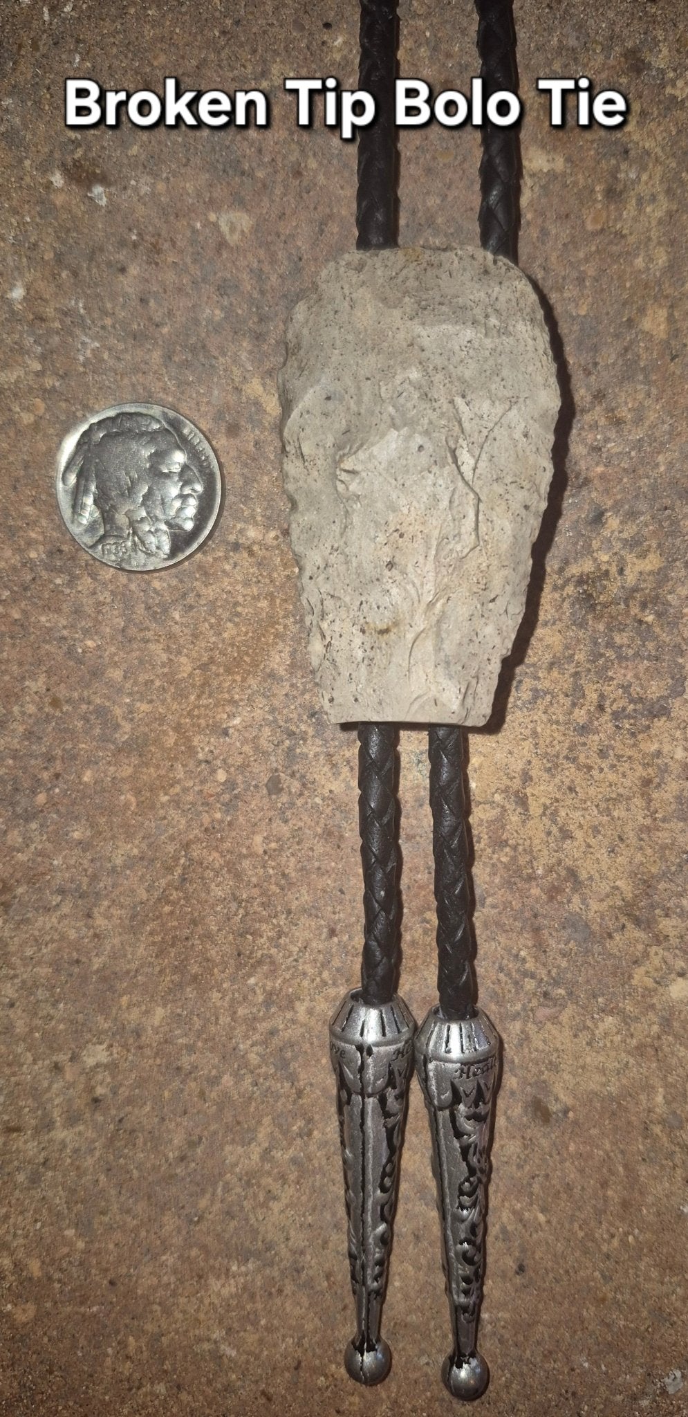 THE ANCIENT BROKEN TIP BOLO TIE - MIKE'S CUSTOM BOLOS