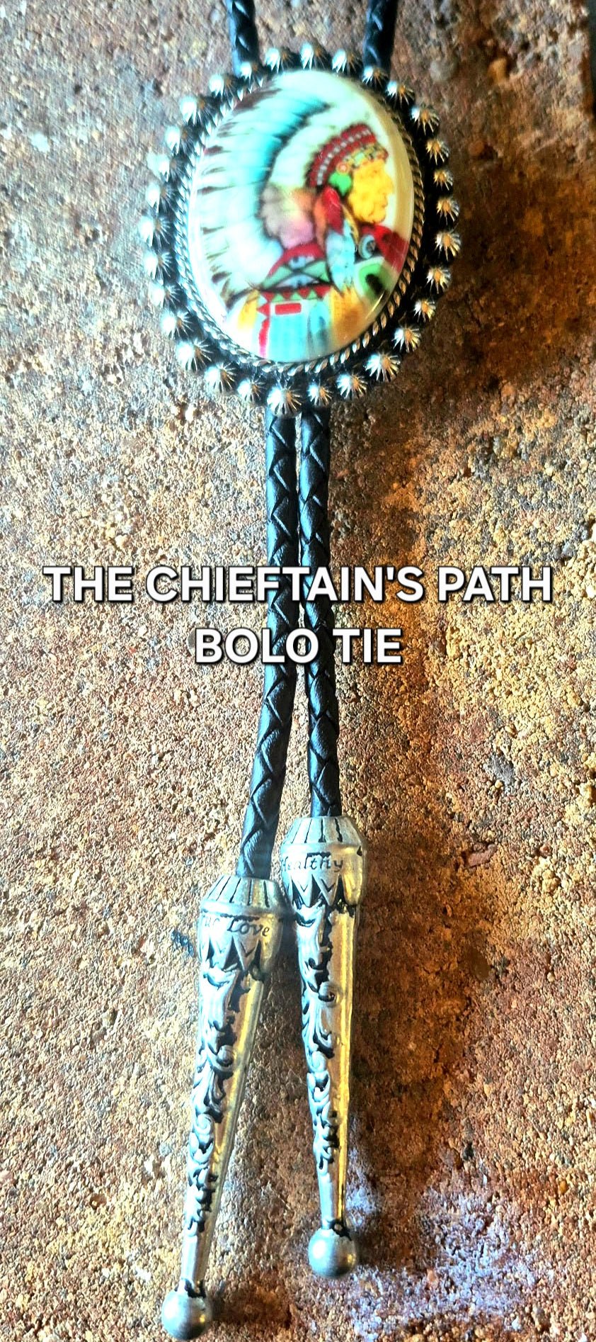THE CHIEFTAIN'S PATH BOLO TIE - MIKE'S CUSTOM BOLOS