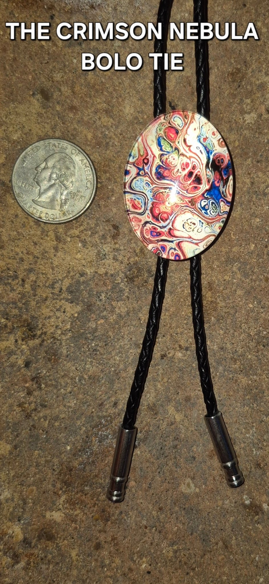 THE CRIMSON NEBULA BOLO TIE - MIKE'S CUSTOM BOLOS