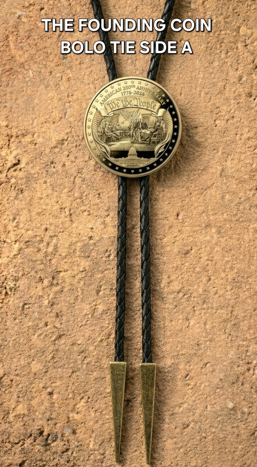 THE FOUNDING COIN BOLO TIE (SIDES B) ~ LIMITED EDITION - MIKE'S CUSTOM BOLOS