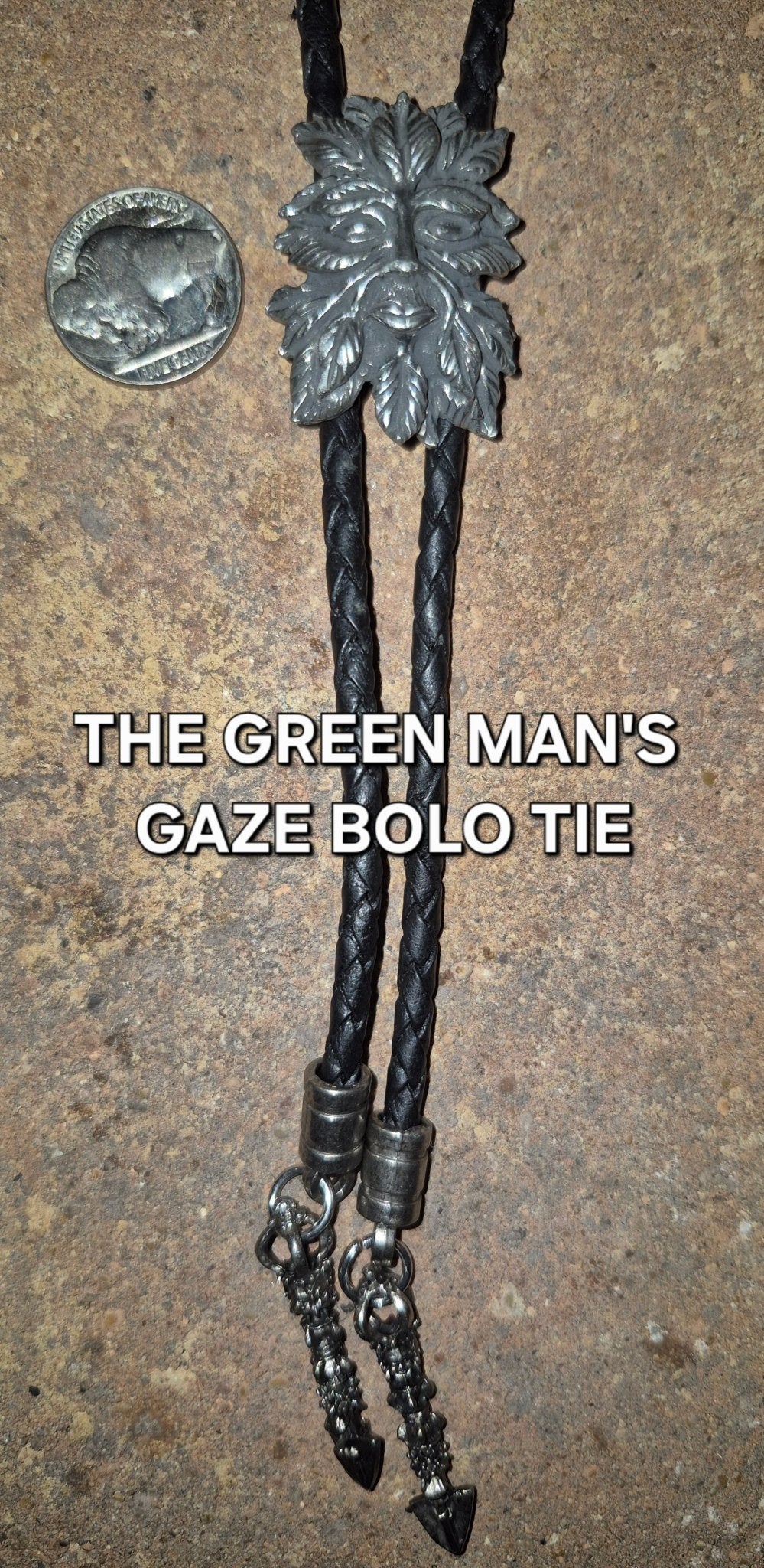 THE GREEN MAN'S GAZE BOLO TIE - MIKE'S CUSTOM BOLOS