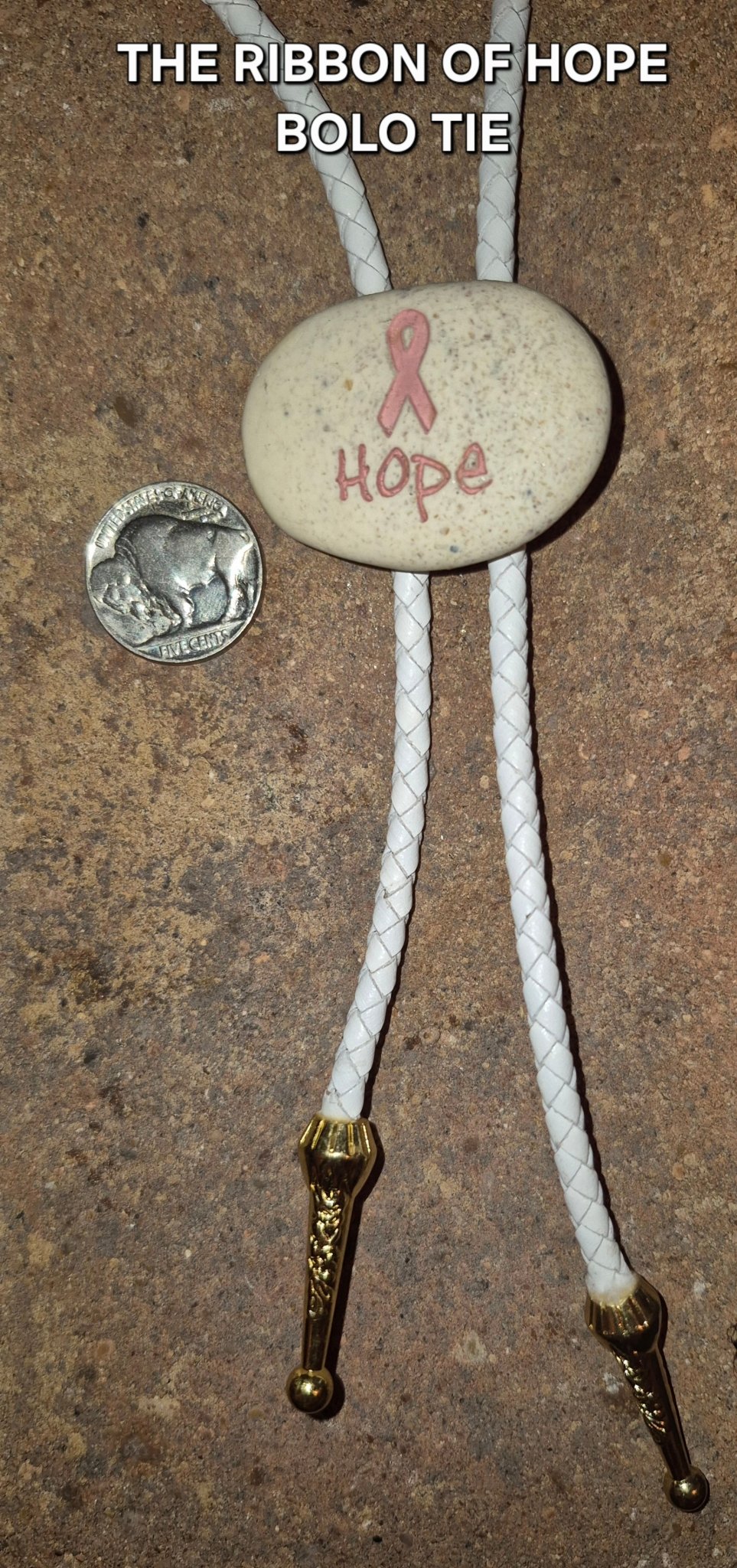 PINK RIBBON OF HOPE BOLO TIE - MIKE'S CUSTOM BOLOS