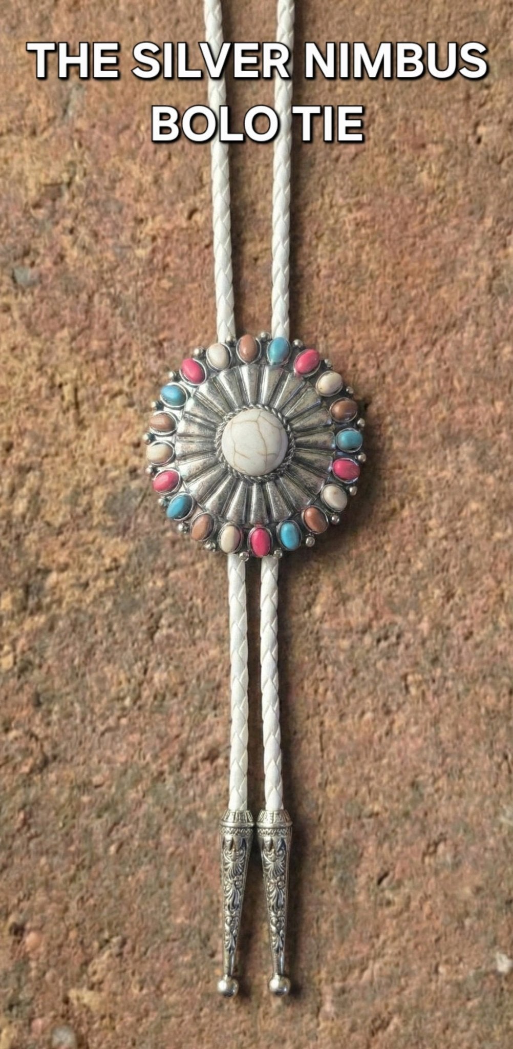 THE SILVER NIMBUS BOLO TIE - MIKE'S CUSTOM BOLOS