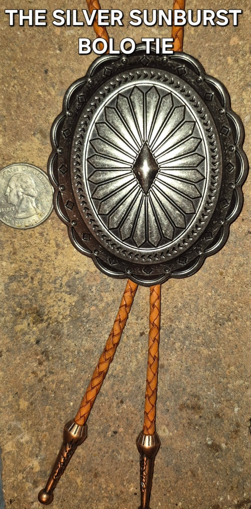 THE SILVER SUNBURST BOLO TIE ~ ELEVATE YOUR STYLE - MIKE'S CUSTOM BOLOS