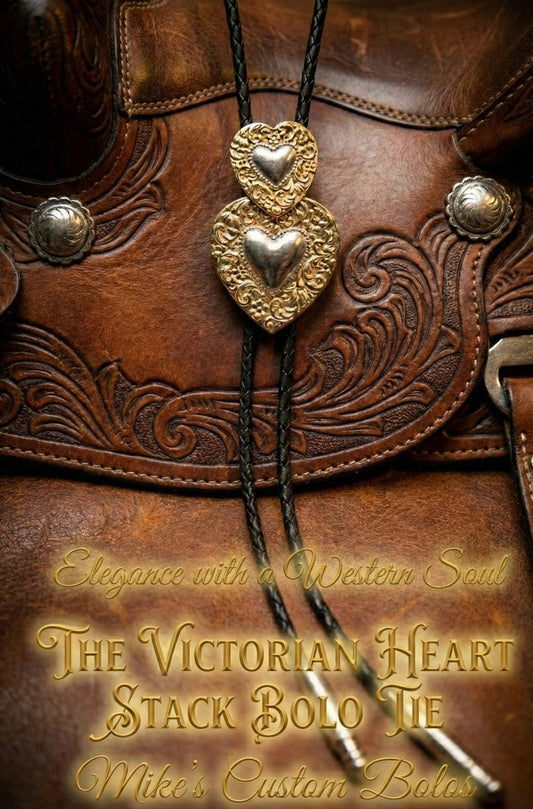 THE VICTORIAN HEART STACK BOLO TIE - MIKE'S CUSTOM BOLOS