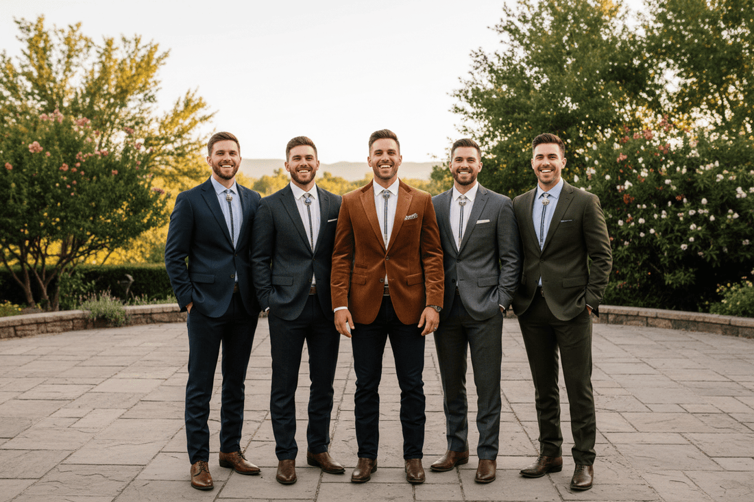 Bolo Tie Weddings: Style Guide for Groom and Groomsmen - MIKE'S CUSTOM BOLOS