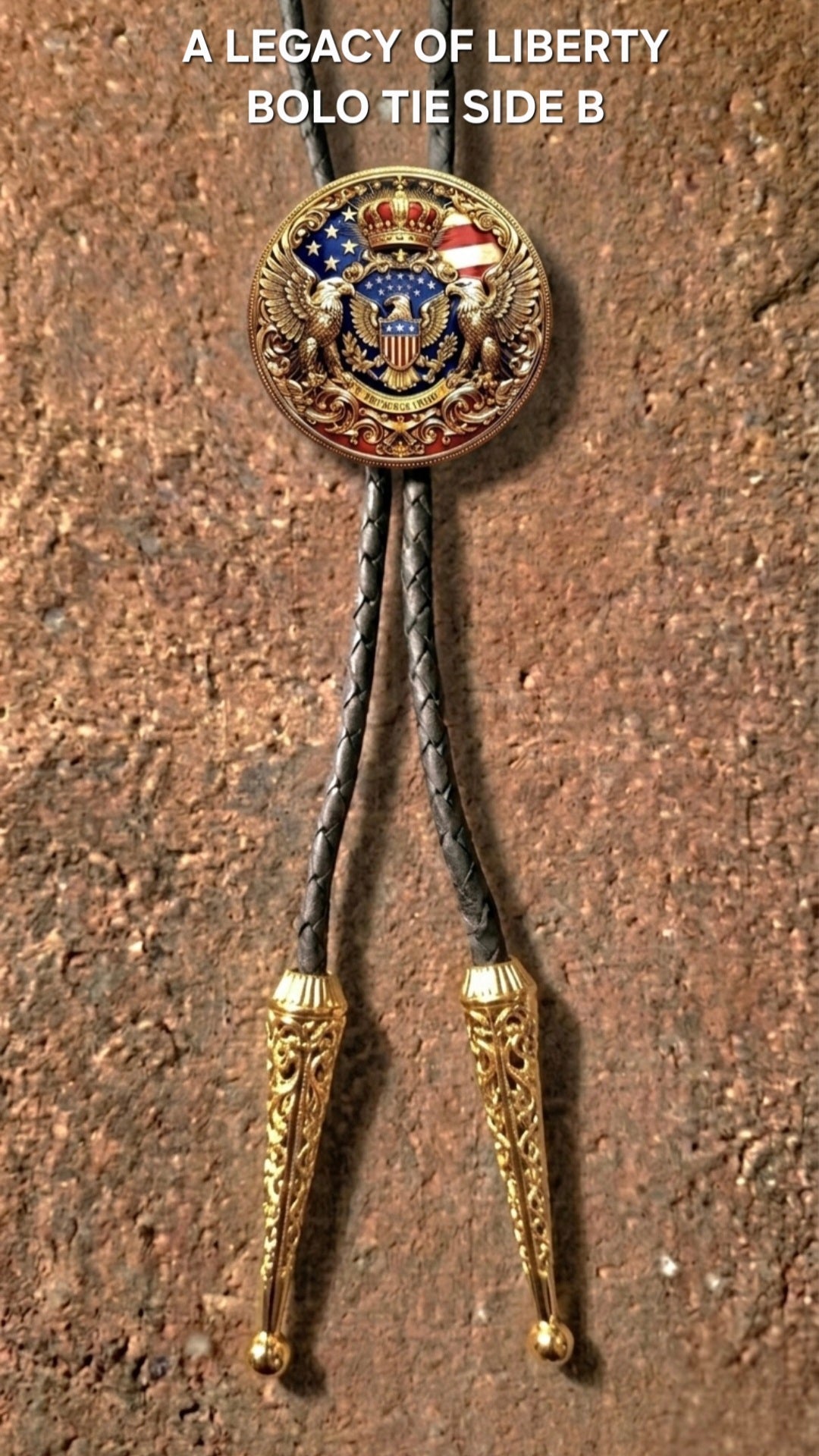 A LEGACY OF LIBERTY BOLO TIE (SIDE B) ~ Limited Edition U.S. Semiquincentennial Commemorative Bolo Tie - MIKE'S CUSTOM BOLOS