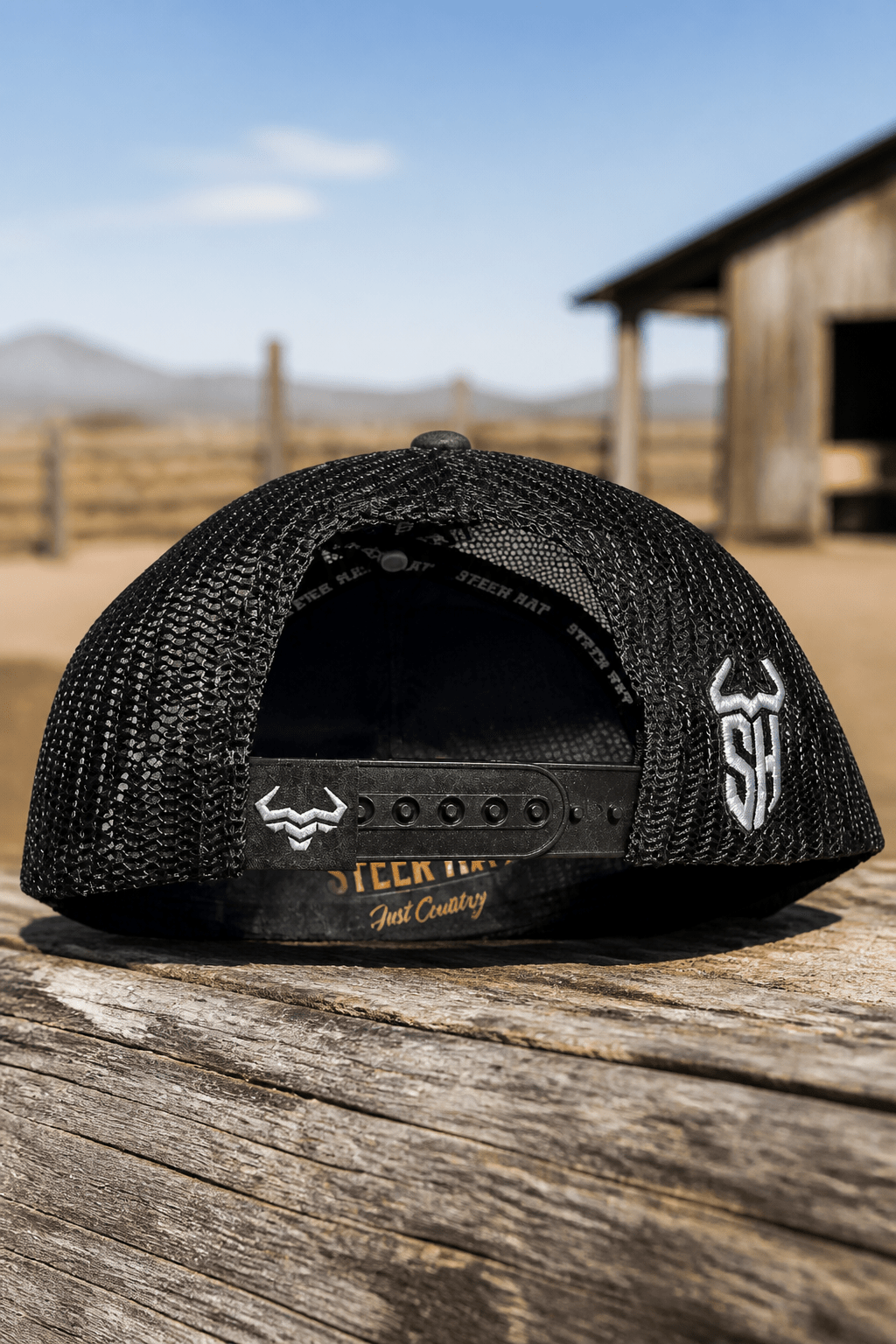 Black Iron Cap By Steer Hat Co | Premium Western Trucker Hat - MIKE'S CUSTOM BOLOS