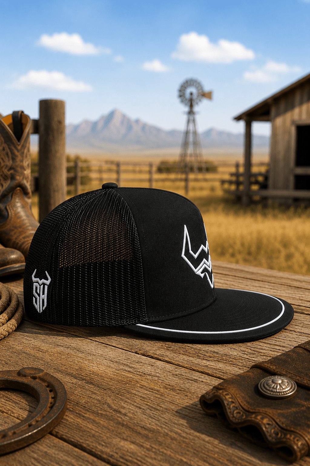 Black Iron Cap By Steer Hat Co | Premium Western Trucker Hat - MIKE'S CUSTOM BOLOS