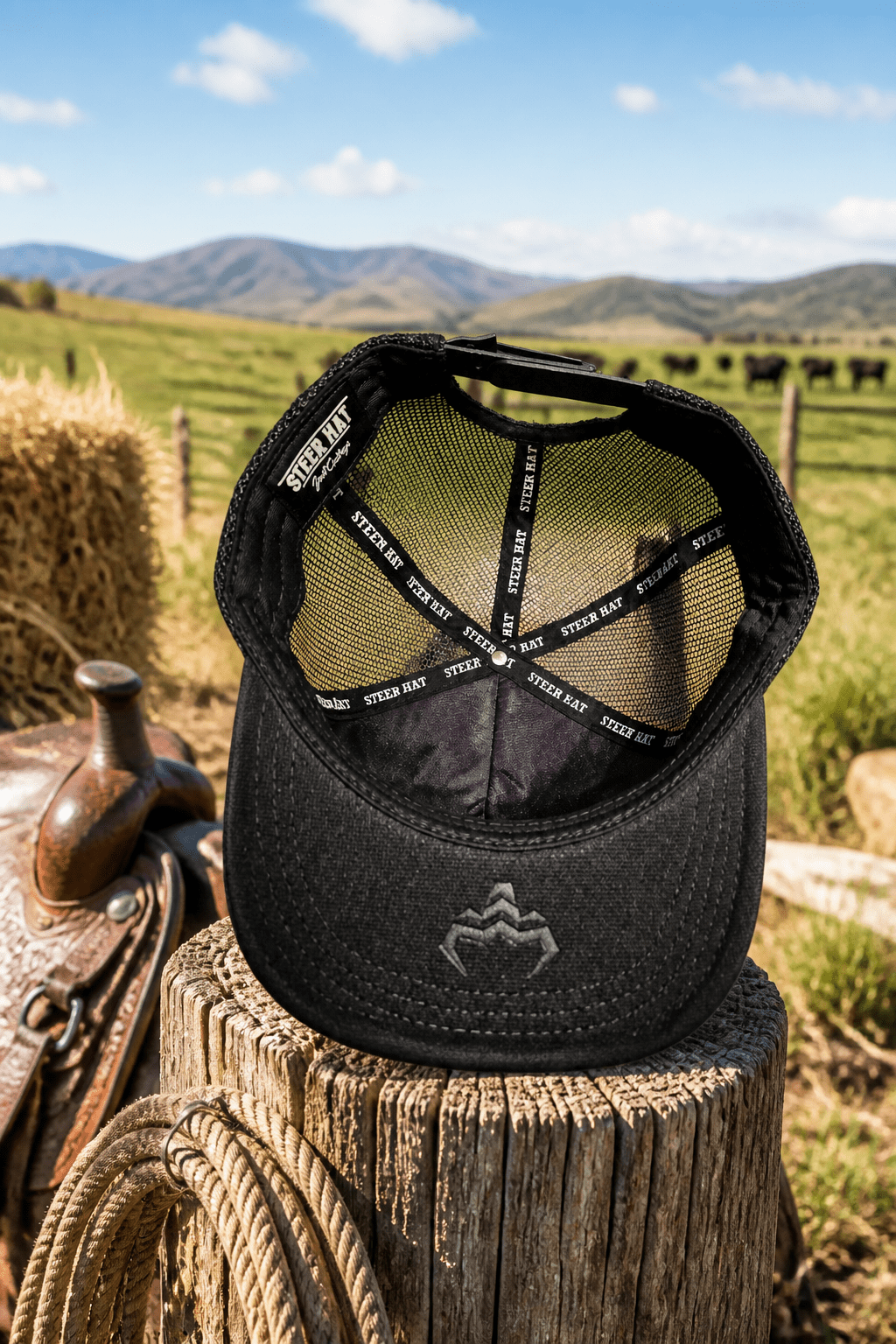 Blackout Steer By Steer Hat Co| Premium Western Hat - MIKE'S CUSTOM BOLOS
