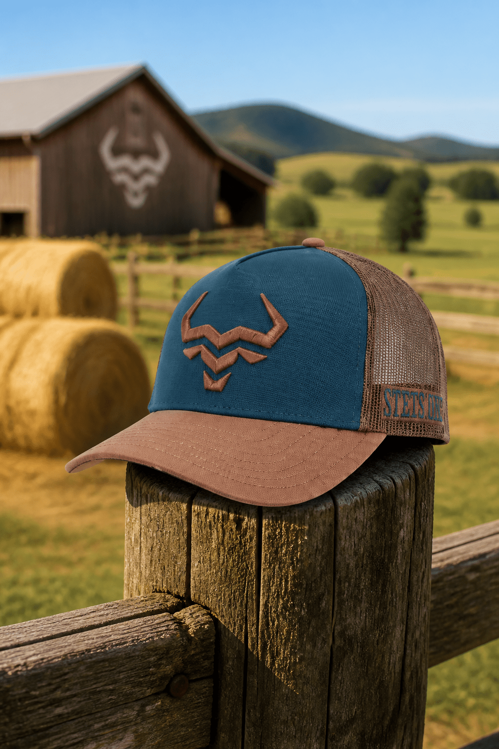 Bronco Blue (Curved Visor) By Steer Hat Co | Premium Western Hat - MIKE'S CUSTOM BOLOS