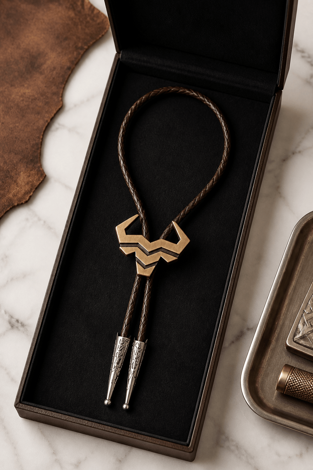 Copper Steer Bolo Tie ~ Mike's Custom Bolos x Steer Hat Co Collaboration - MIKE'S CUSTOM BOLOS