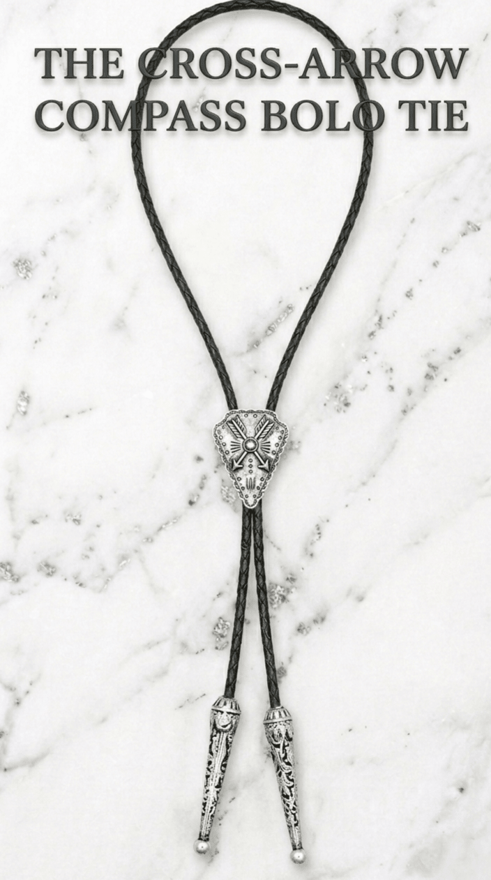 Cross - Arrow Compass Bolo Tie ~ Western Soul, Industrial Heart - MIKE'S CUSTOM BOLOS