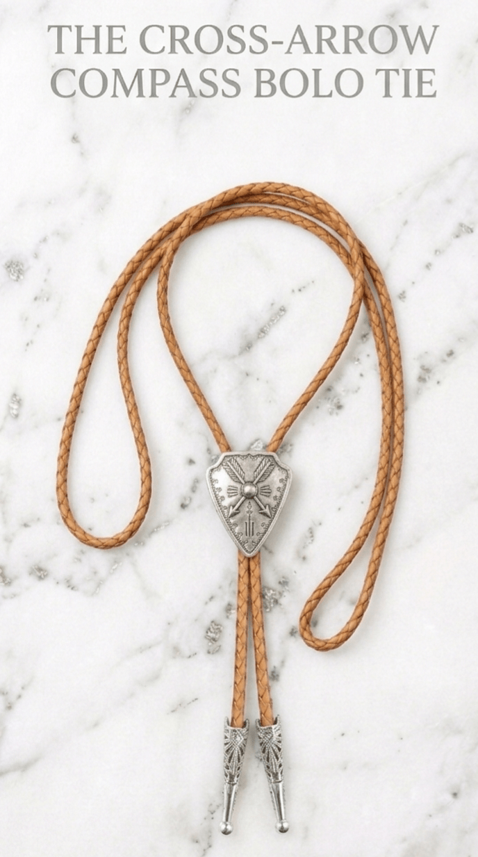 Cross - Arrow Compass Bolo Tie ~ Western Soul, Industrial Heart - MIKE'S CUSTOM BOLOS