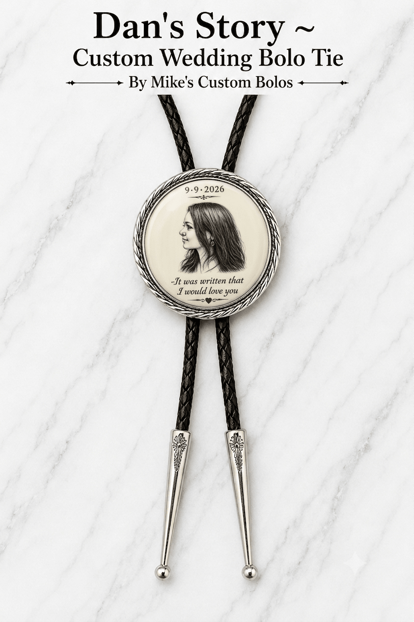 Dan's Story ~ A Custom Design Wedding Bolo Tie - MIKE'S CUSTOM BOLOS