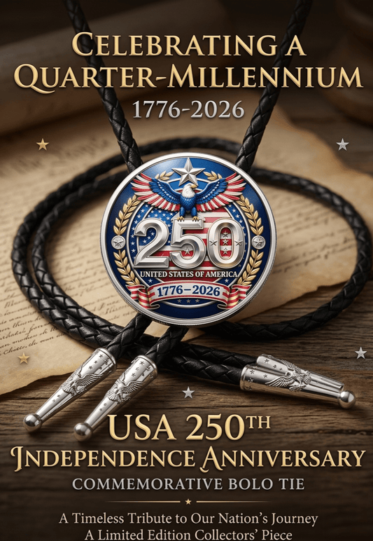 EAGLE AND STAR 250TH BOLO TIE ~ LIMITED EDITION - MIKE'S CUSTOM BOLOS