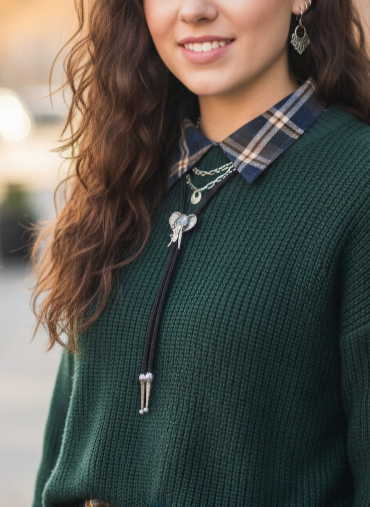 ELEPHANT HEAD BOLO TIE - MIKE'S CUSTOM BOLOS