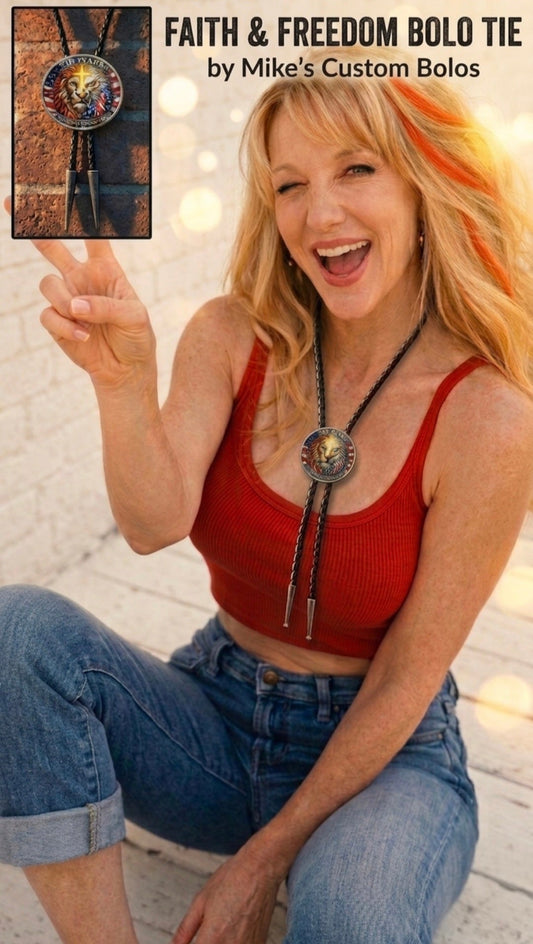 FAITH AND FREEDOM BOLO TIE (SIDE A) ~ Limited Edition U.S. Semiquincentennial Commemorative Bolo Tie