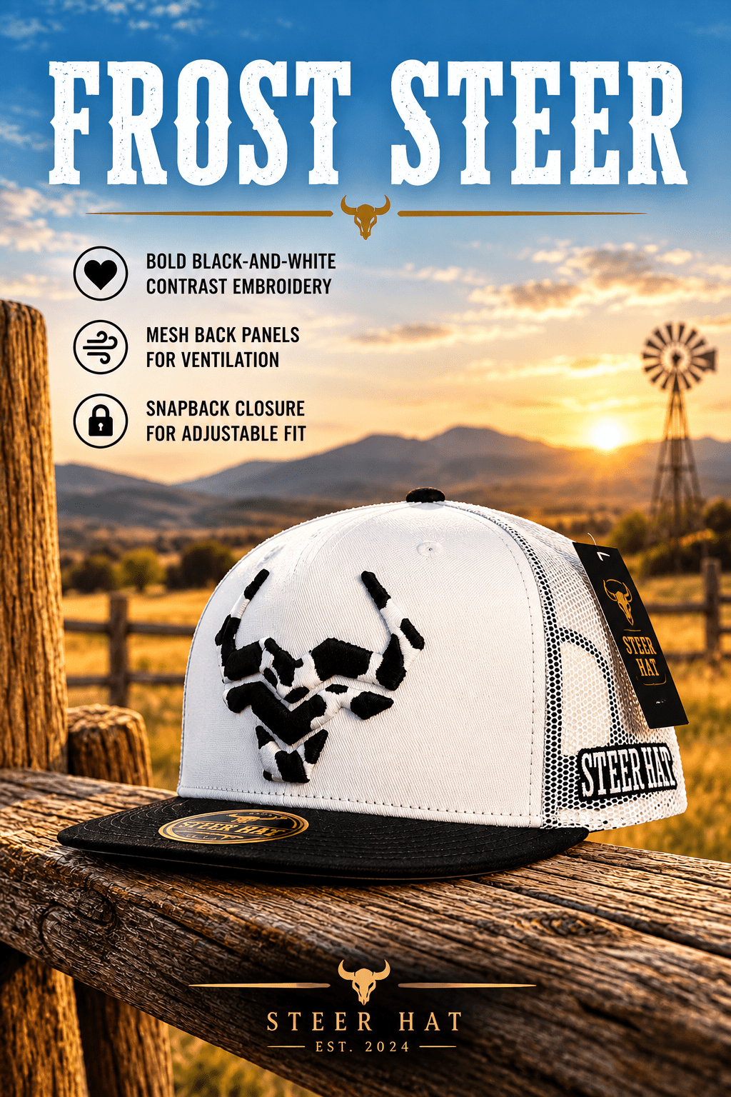 Frost Steer By Steer Hat Co| Premium Western Hat - MIKE'S CUSTOM BOLOS