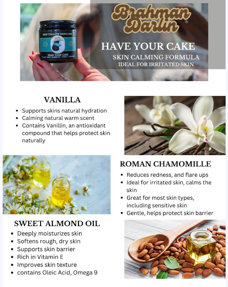 Have Your Cake Whipped Tallow Vanilla | Western Style Skin Care - MIKE'S CUSTOM BOLOS