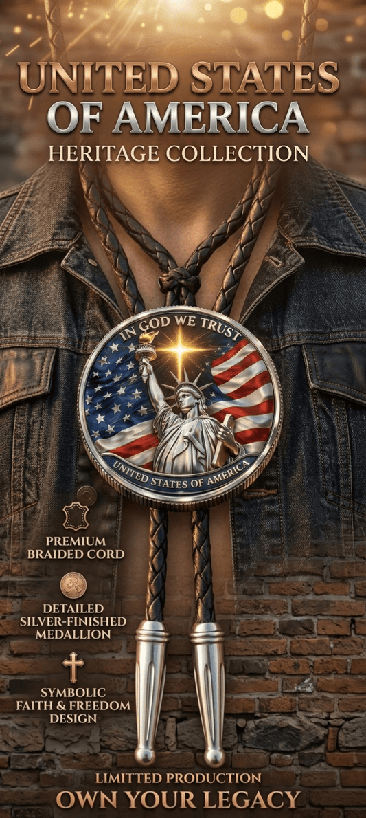 FAITH AND FREEDOM BOLO TIE (SIDE B) ~ Limited Edition U.S. Semiquincentennial Commemorative Bolo Tie