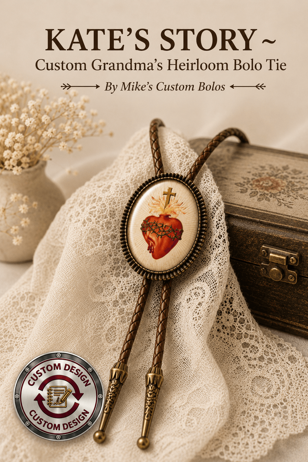 Kate's Story ~ A Custom Design Bolo Tie - MIKE'S CUSTOM BOLOS