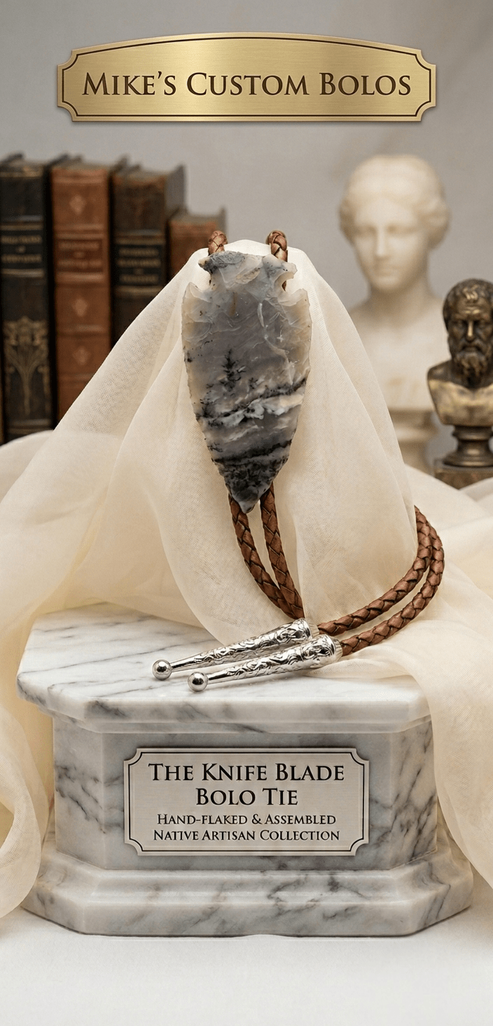 KNIFE BLADE BOLO TIE ~ MIKE'S CUSTOM BOLOS - MIKE'S CUSTOM BOLOS