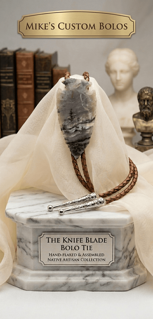 KNIFE BLADE BOLO TIE ~ MIKE'S CUSTOM BOLOS - MIKE'S CUSTOM BOLOS