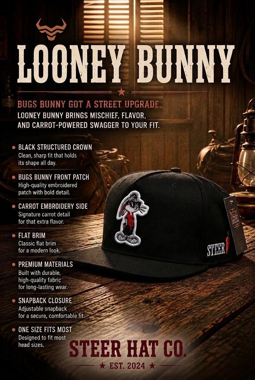 Looney Bunny By Steer Hat Co | Premium Western Hat - MIKE'S CUSTOM BOLOS