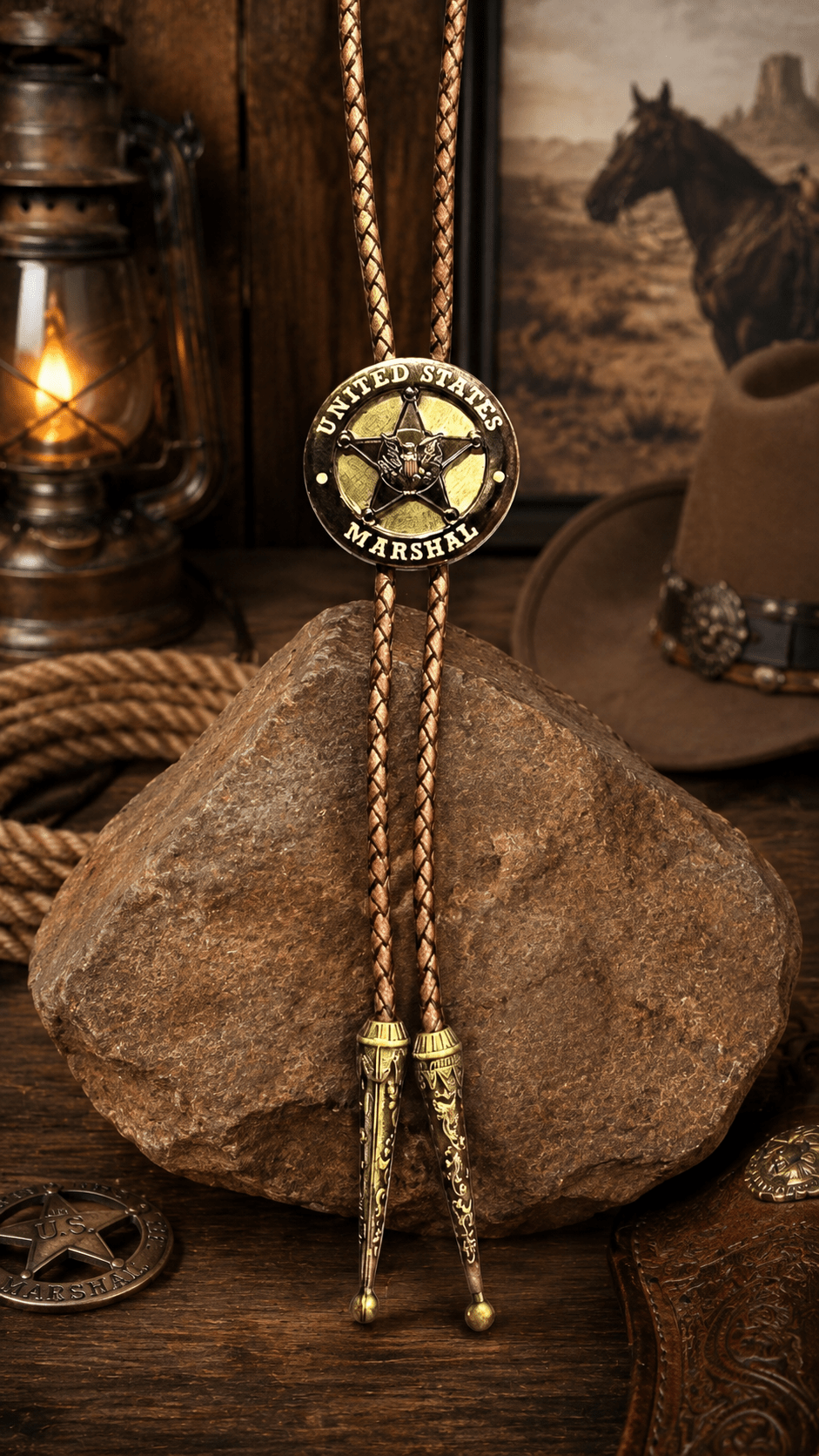 Luigi's Custom U.S. Marshal Badge Bolo Ties - MIKE'S CUSTOM BOLOS