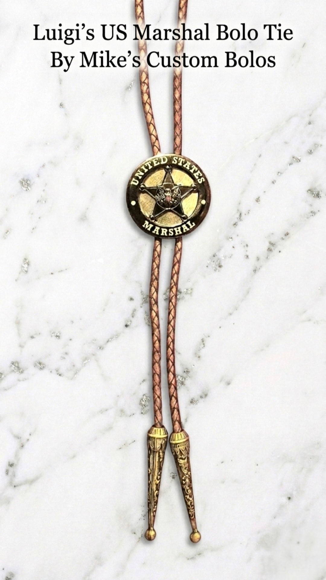 Luigi's Custom U.S. Marshal Badge Bolo Ties - MIKE'S CUSTOM BOLOS