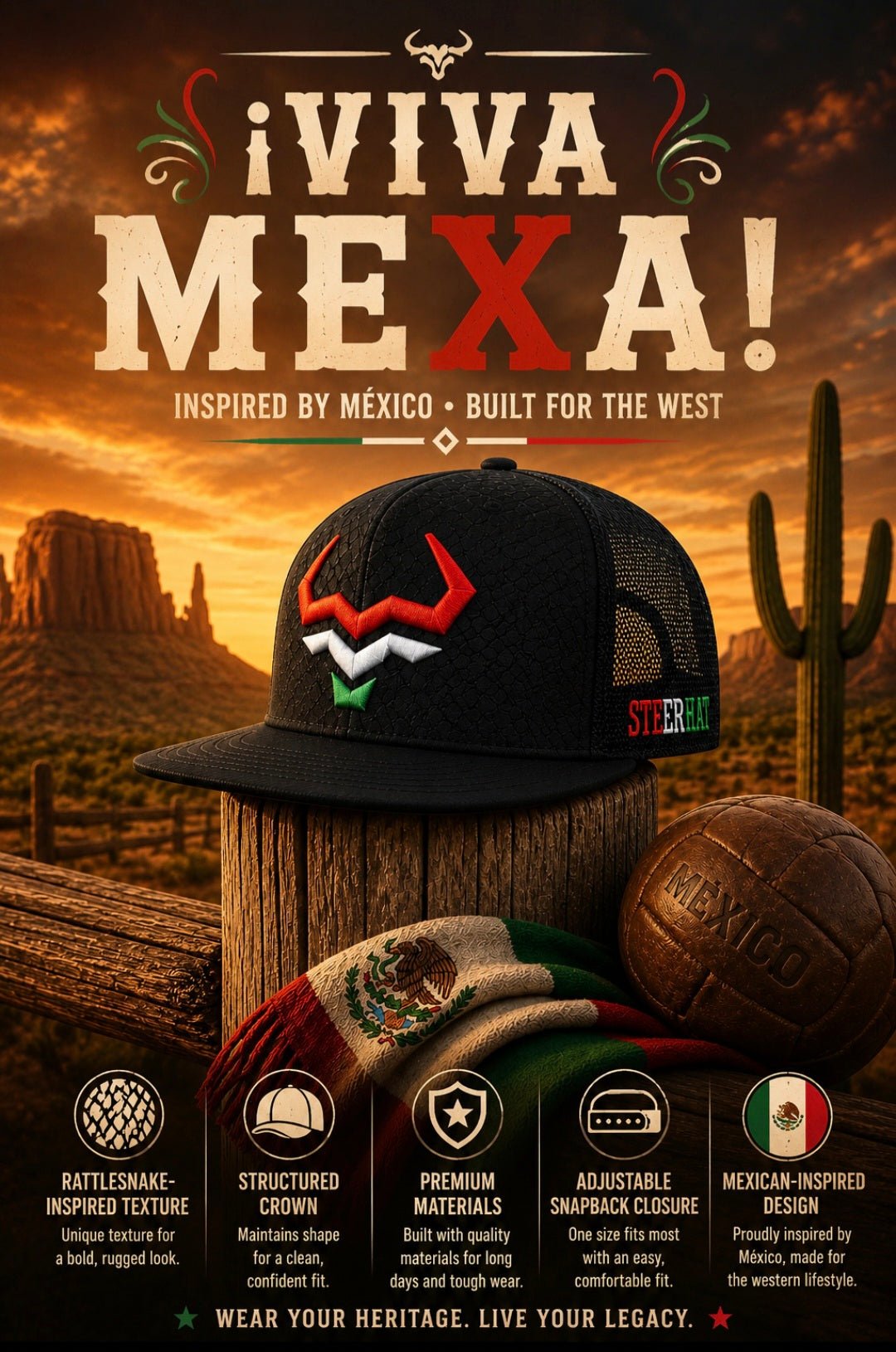 Mexa Hat by Steer Hat Co | Premium Western Hat - MIKE'S CUSTOM BOLOS