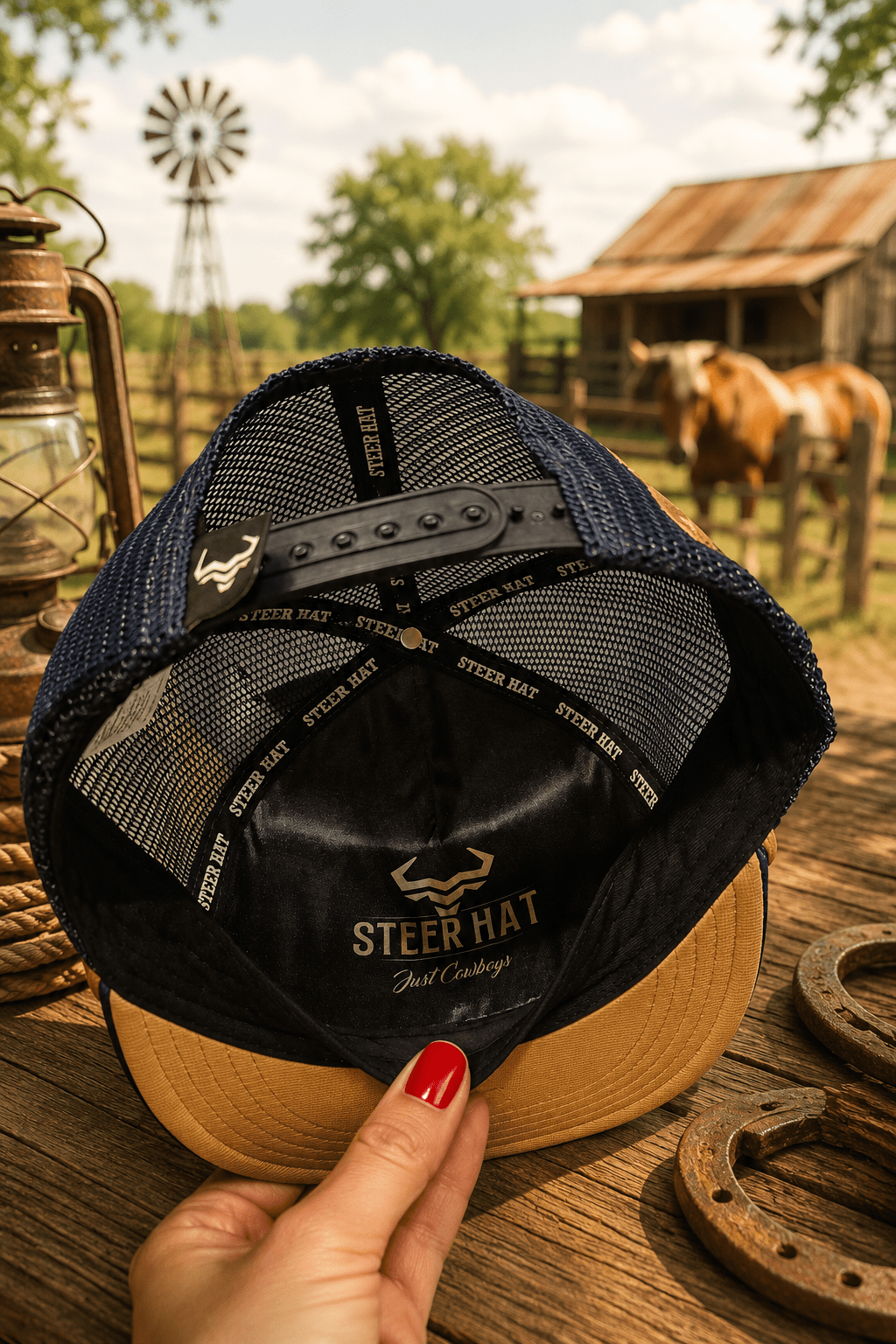 Navy Gold Steer By Steer Hat Co | Premium Western Hat - MIKE'S CUSTOM BOLOS