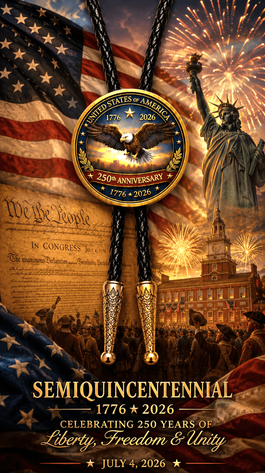 One Nation Under God Bolo Tie (Side B) - MIKE'S CUSTOM BOLOS