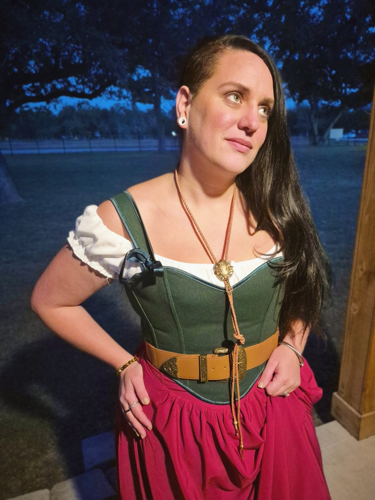 PAMALA HEARTHSTONE BOLO TIE - MIKE'S CUSTOM BOLOS
