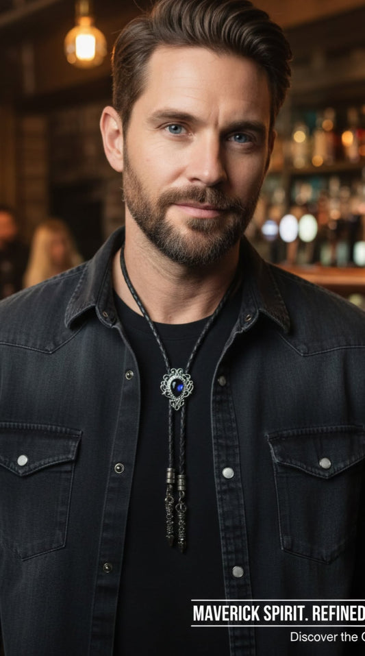 PURPLE WATER DROP BOLO TIE - MIKE'S CUSTOM BOLOS