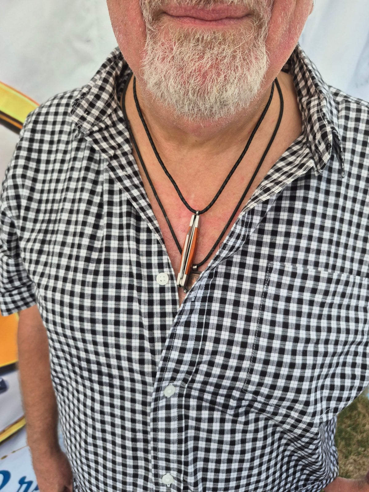 Reverse Small Brown Knife Bolo Tie | Handcrafted Western Knife Bolo - MIKE'S CUSTOM BOLOS