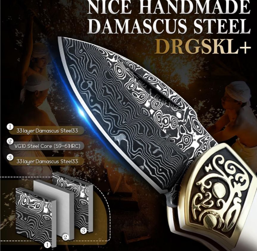 Reverse White Damascus Knife Bolo Tie | Handcrafted Western Knife Bolo - MIKE'S CUSTOM BOLOS