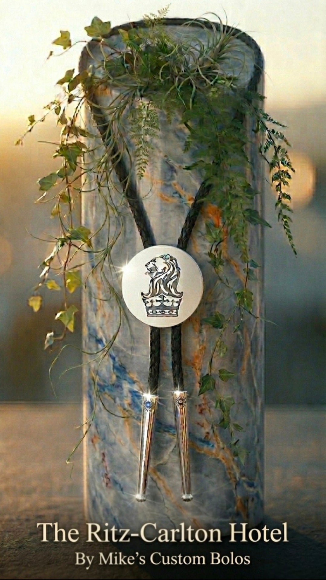 RITZ - CARLTON HOTEL LION BOLO TIE - MIKE'S CUSTOM BOLOS