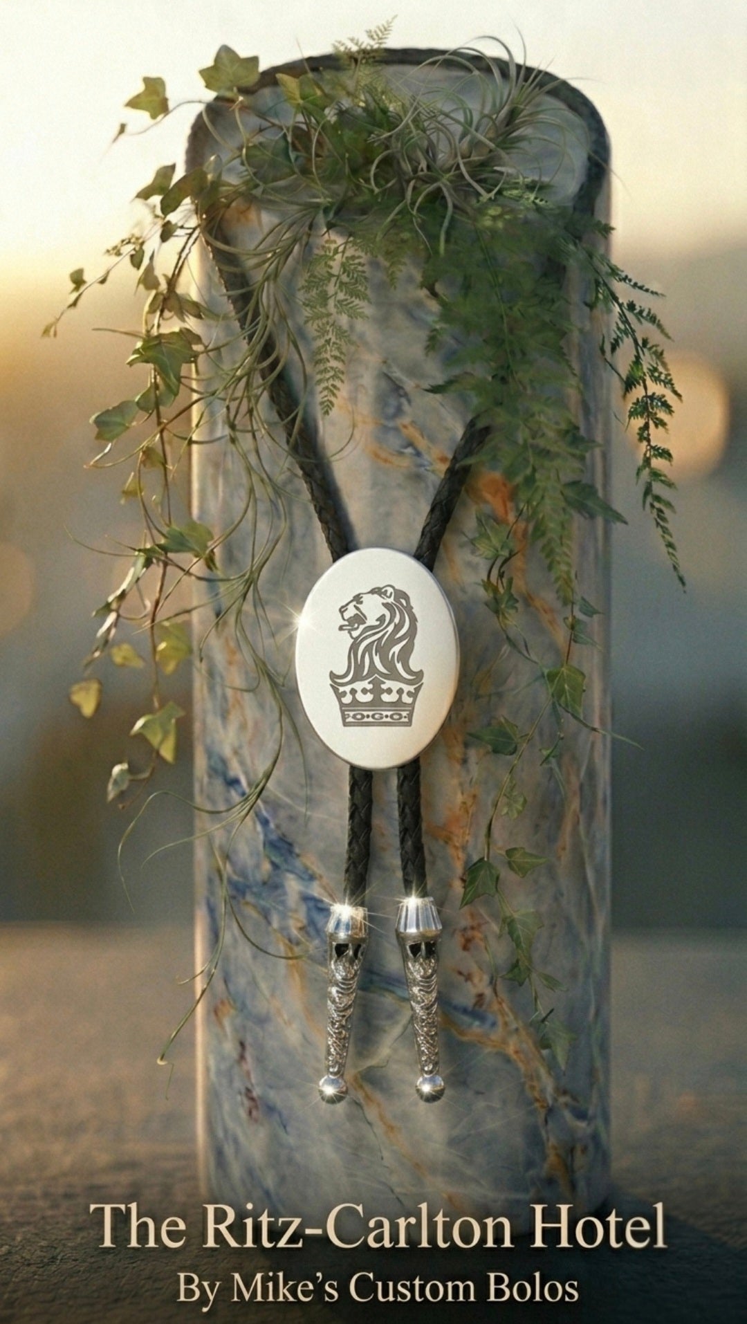 RITZ - CARLTON HOTEL LION BOLO TIE - MIKE'S CUSTOM BOLOS