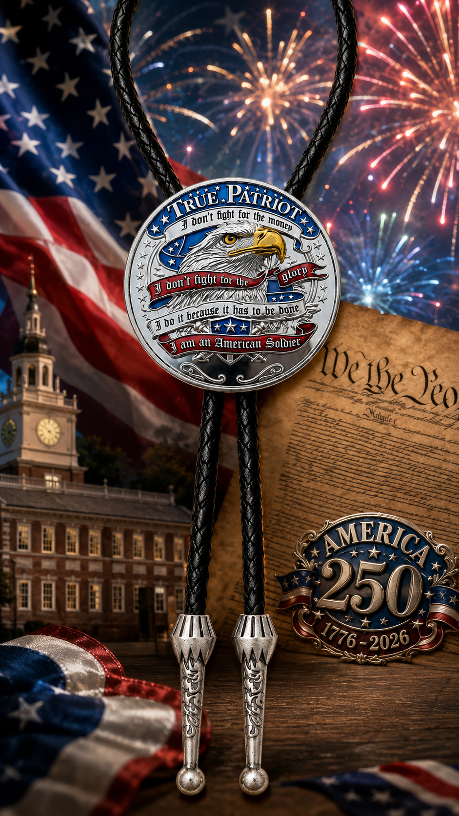 A True Patriot Bolo Tie (Side A)
