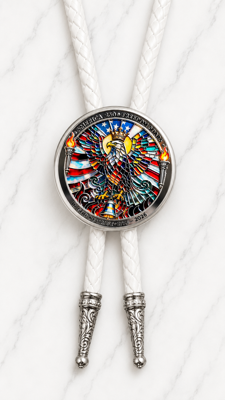 America 250 Freedom Soars Bolo Tie (Side A)