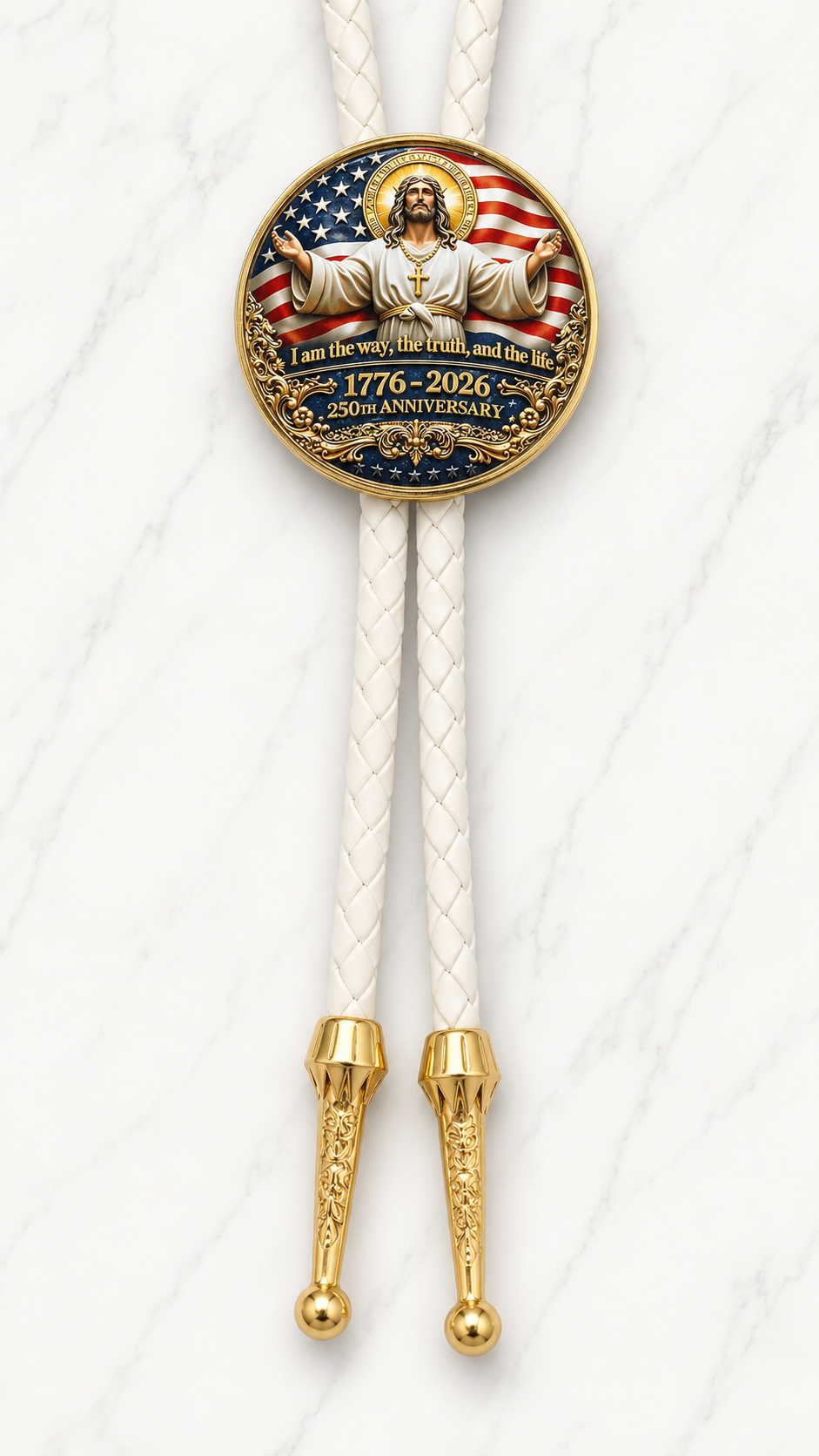 God Bless America Bolo Tie (Side A)