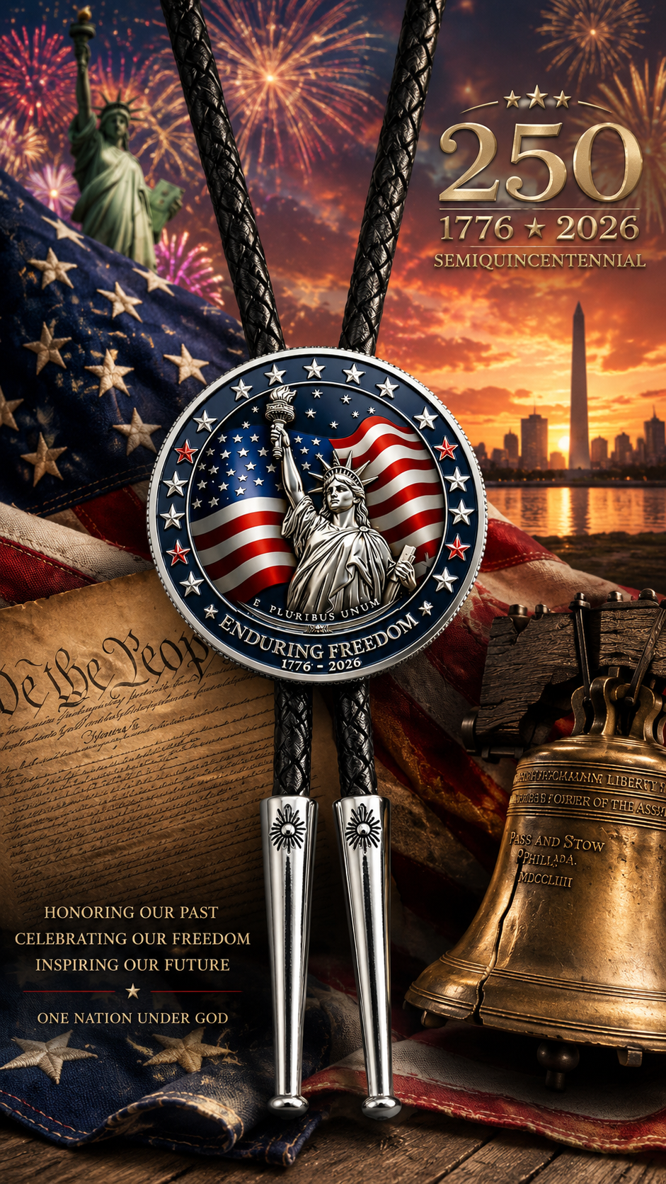 Enduring Freedom Bolo Tie (Side B)