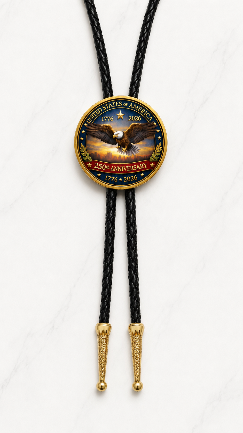 One Nation Under God Bolo Tie (Side A)