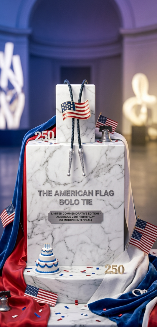 AMERICAN FLAG BOLO TIE ~ MIKE'S CUSTOM BOLOS