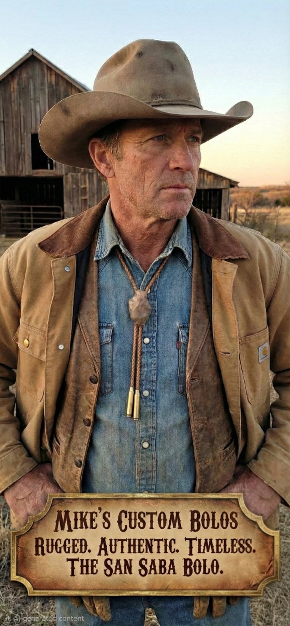 SAN SABA BOLO TIE - MIKE'S CUSTOM BOLOS